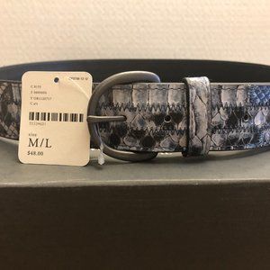 Free People Blue Snakeskin Belt M/L - New!